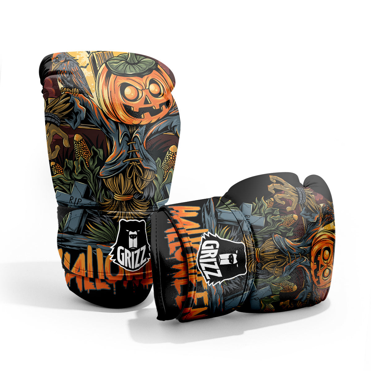 Halloween Scarecrow Print Pro Boxing Glove