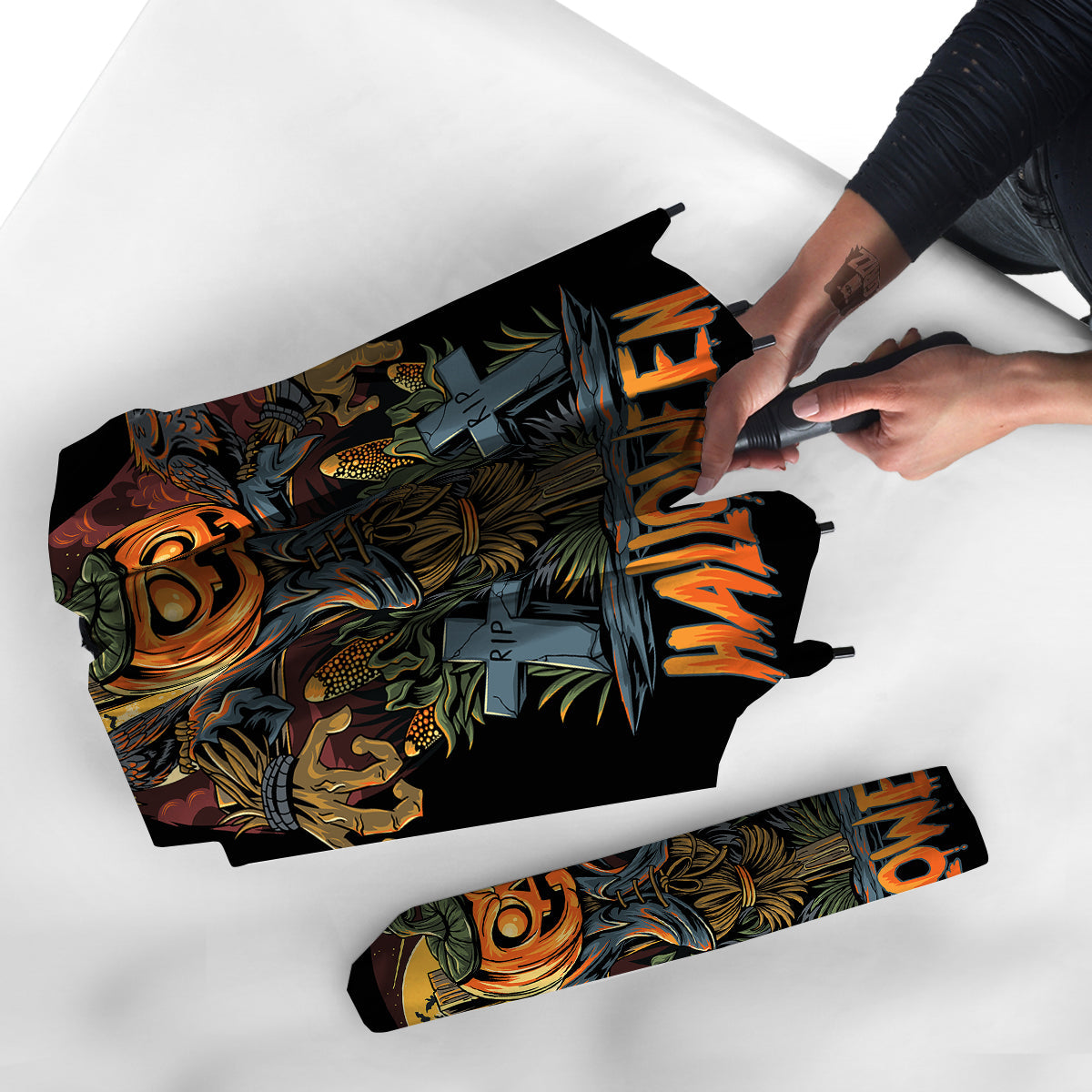Halloween Scarecrow Print Umbrella-grizzshop