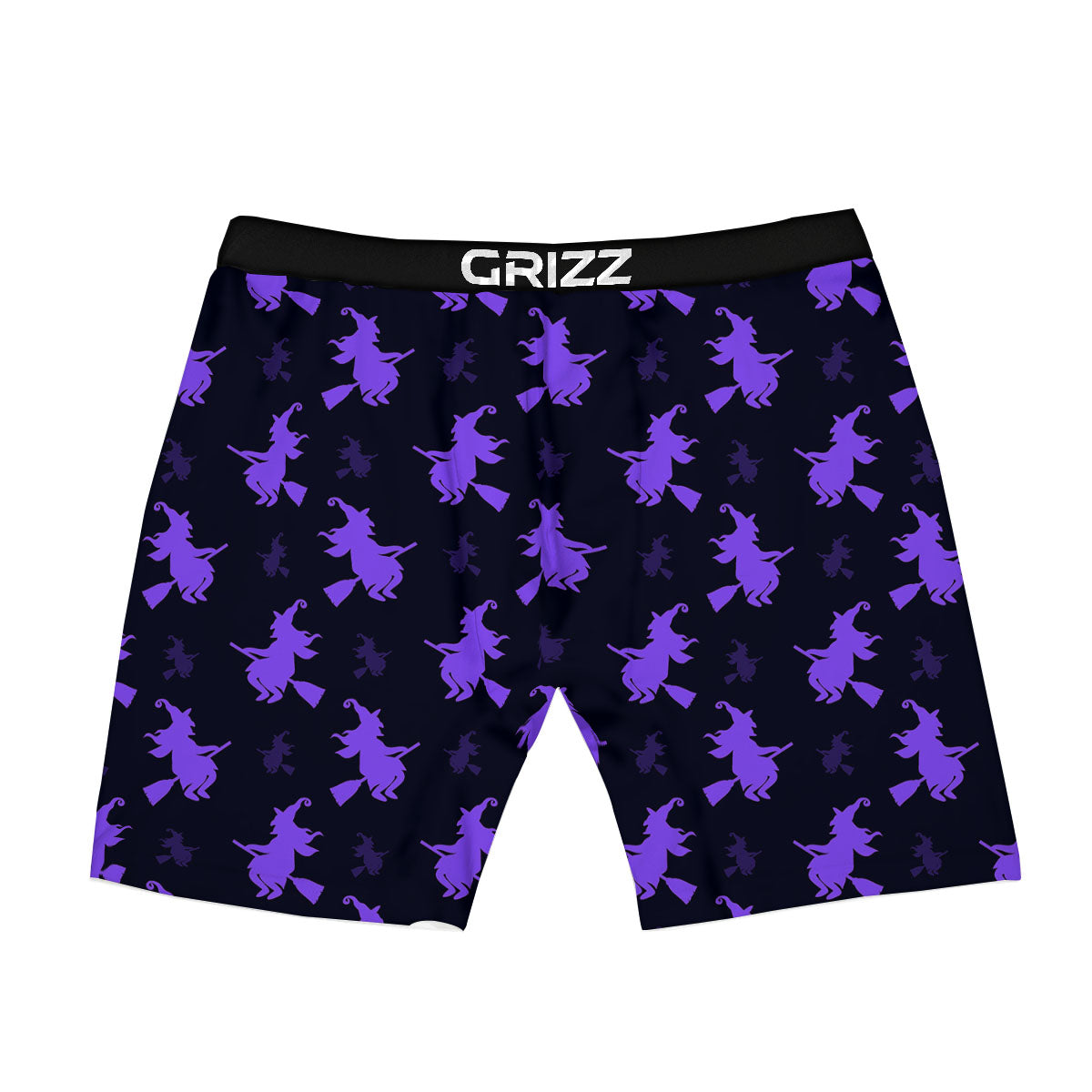 Halloween Witch Purple Print Pattern Boxer Briefs-grizzshop