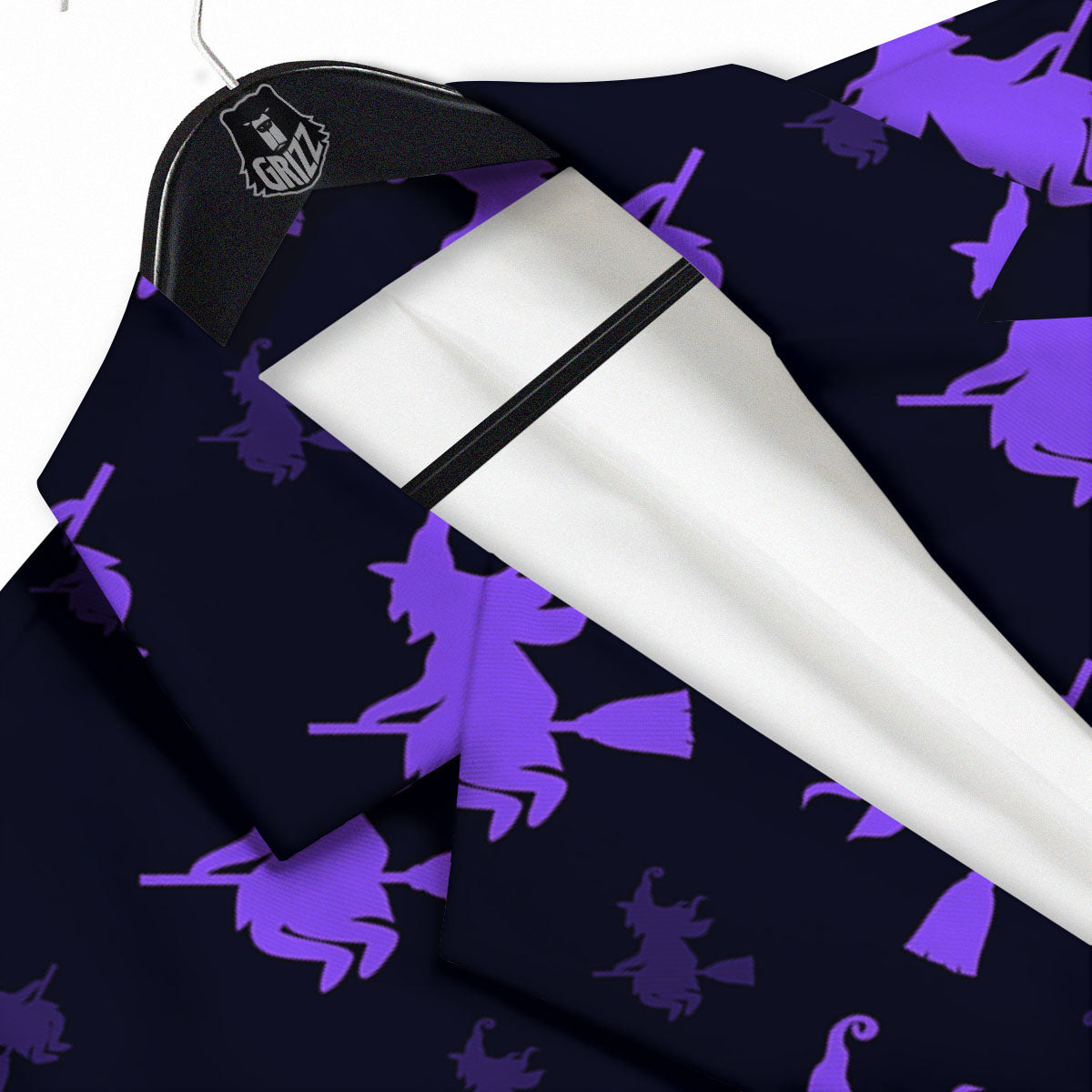 Halloween Witch Purple Print Pattern Men's Sport Coat-grizzshop