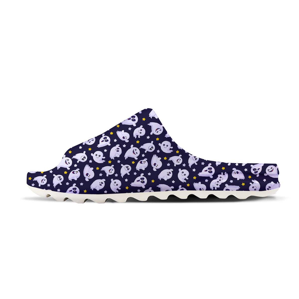 Halloween Cute Ghost Emoji Print Pattern Sandals-grizzshop
