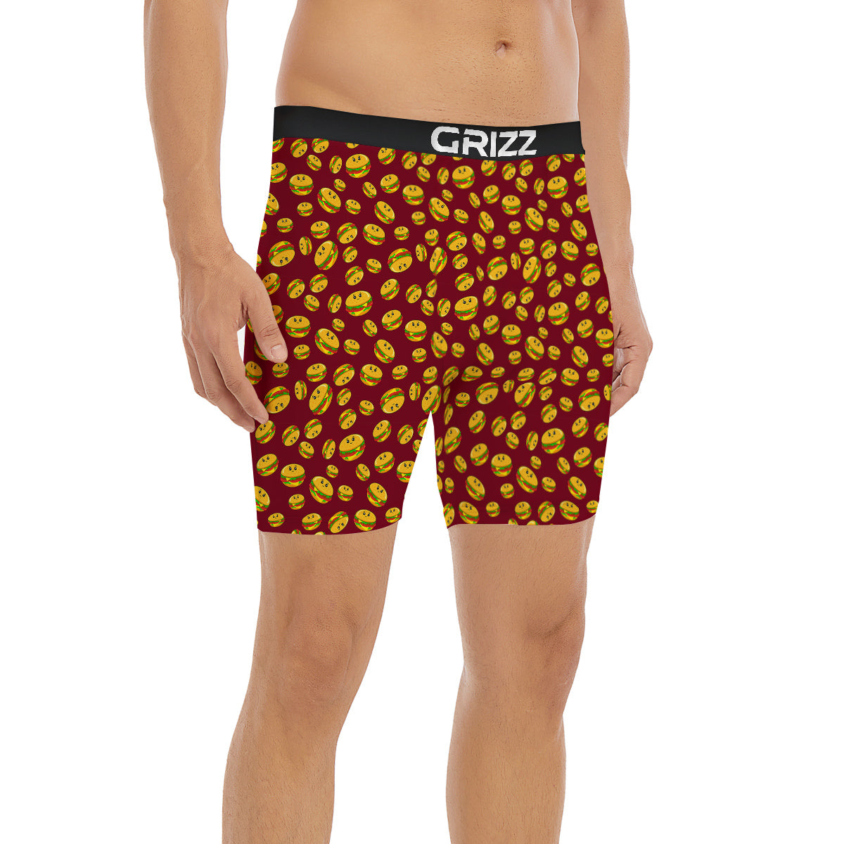 Hamburger Cute Print Pattern Boxer Briefs-grizzshop