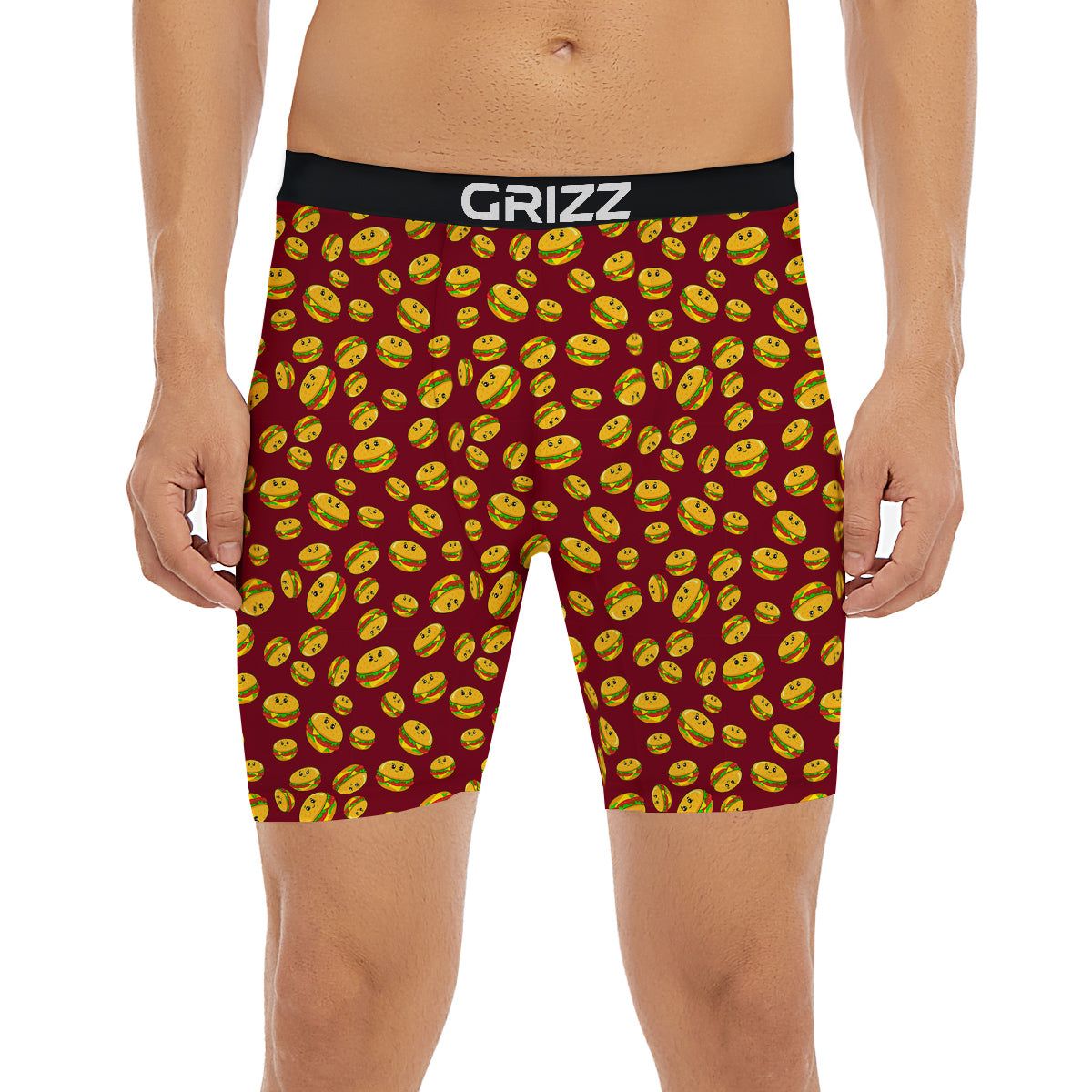 Hamburger Cute Print Pattern Boxer Briefs-grizzshop