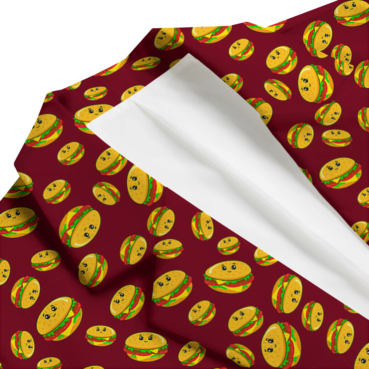 Hamburger Cute Print Pattern Men's Blazer-grizzshop