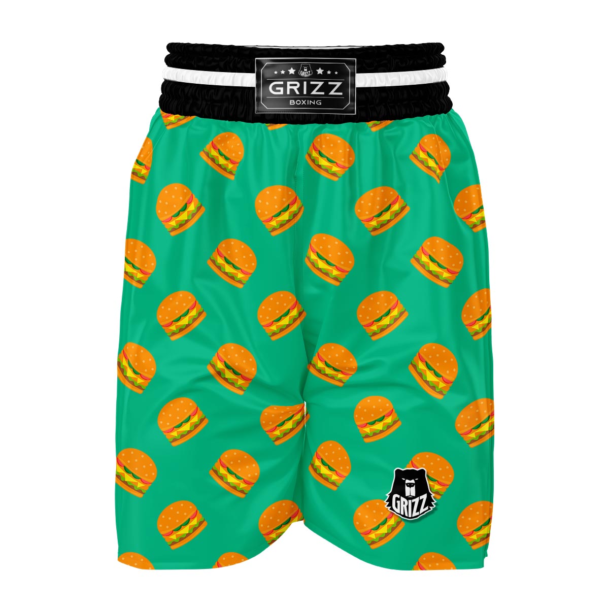 Hamburger Pastel Pattern Print Boxing Shorts-grizzshop