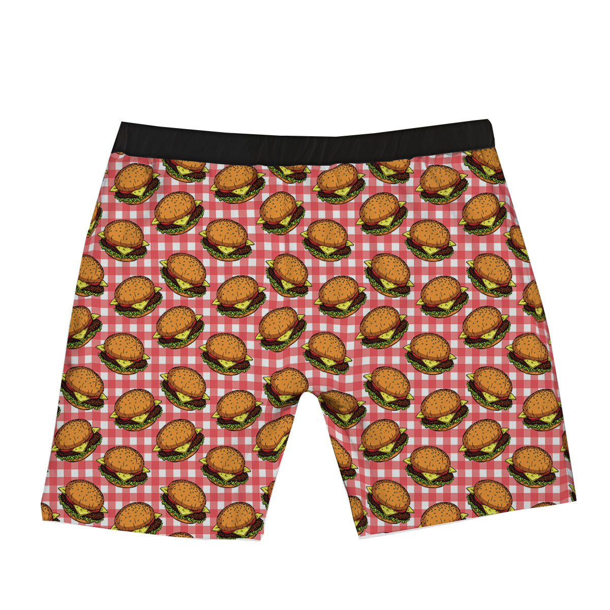 Hamburger Plaid Print Pattern Boxer Briefs-grizzshop