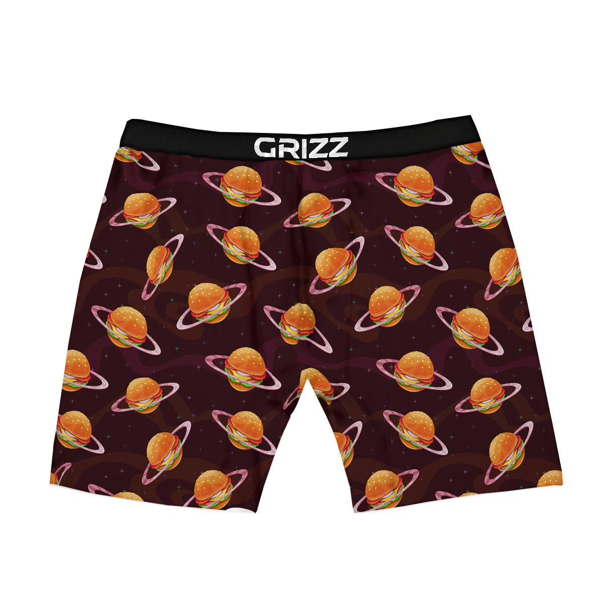 Hamburger Planet Print Pattern Boxer Briefs-grizzshop