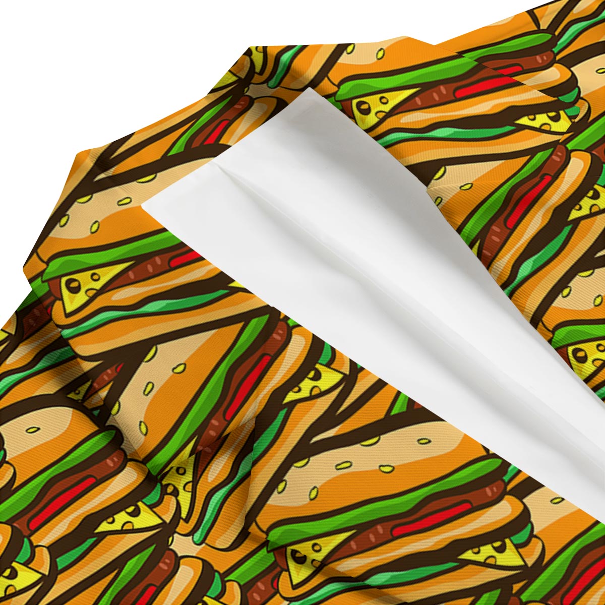 Hamburger Print Pattern Men's Blazer-grizzshop