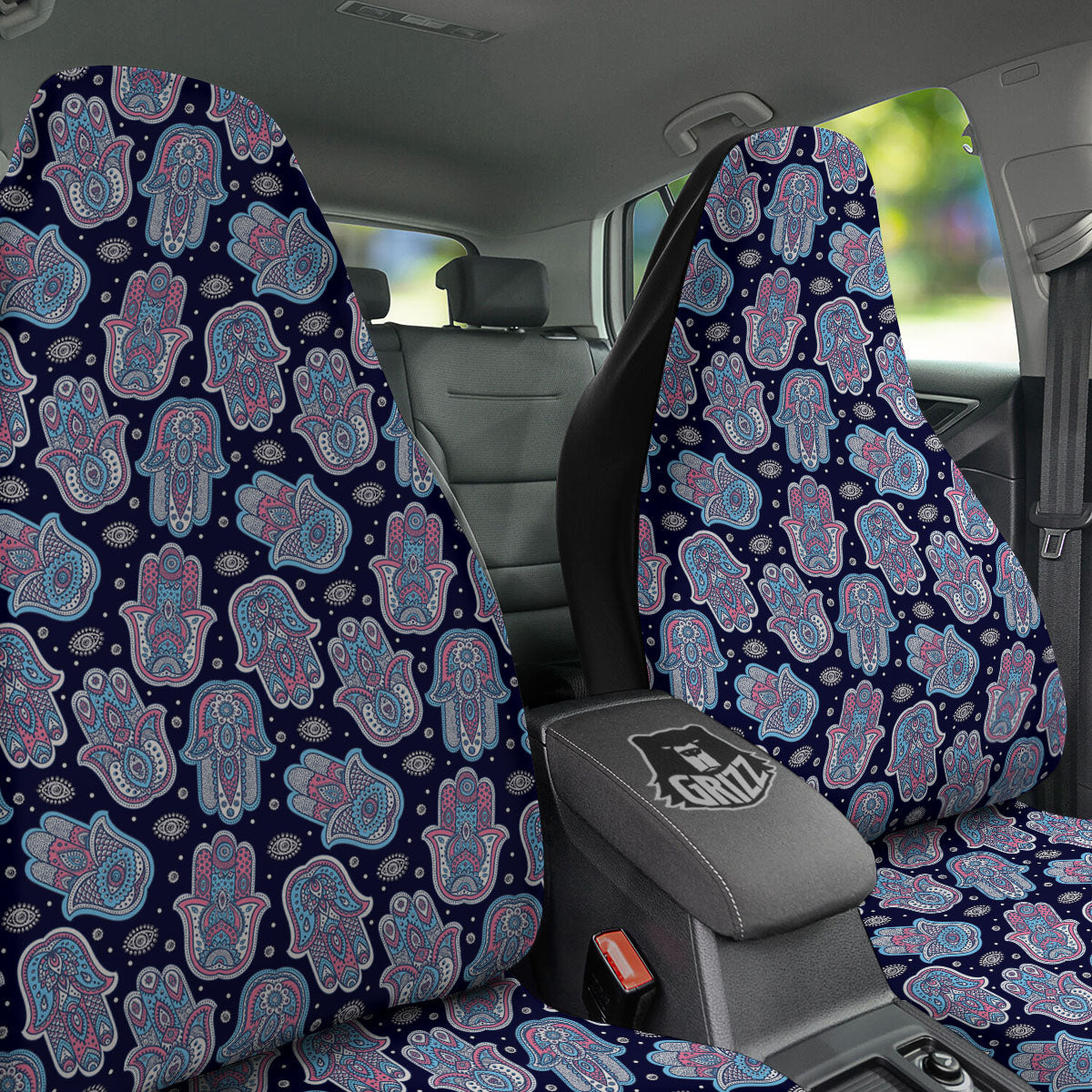 Hamsa Boho Print Pattern Car Seat Covers-grizzshop