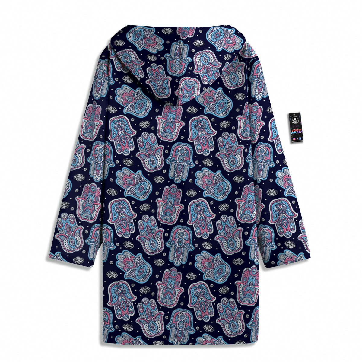 Hamsa Boho Print Pattern Men's Windbreaker Jacket-grizzshop