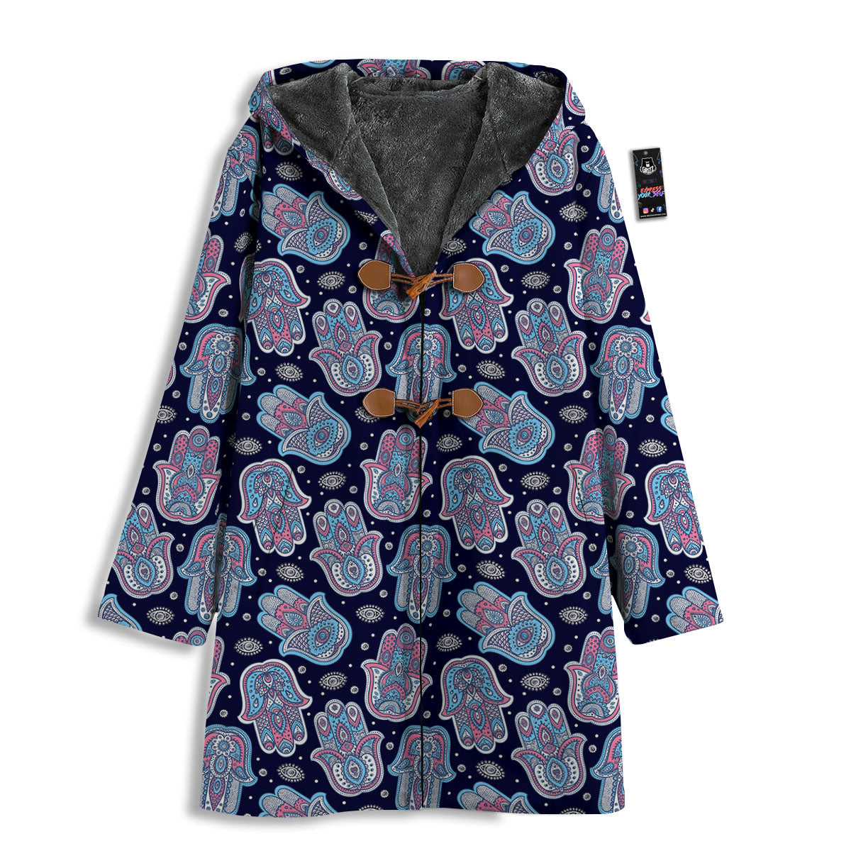 Hamsa Boho Print Pattern Men's Windbreaker Jacket-grizzshop