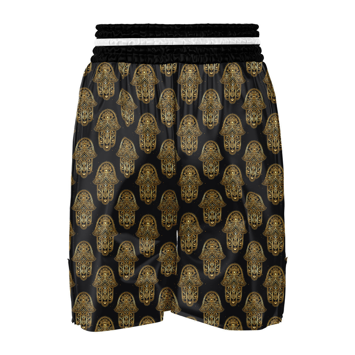 Hamsa Evil Eye Pattern Print Boxing Shorts-grizzshop