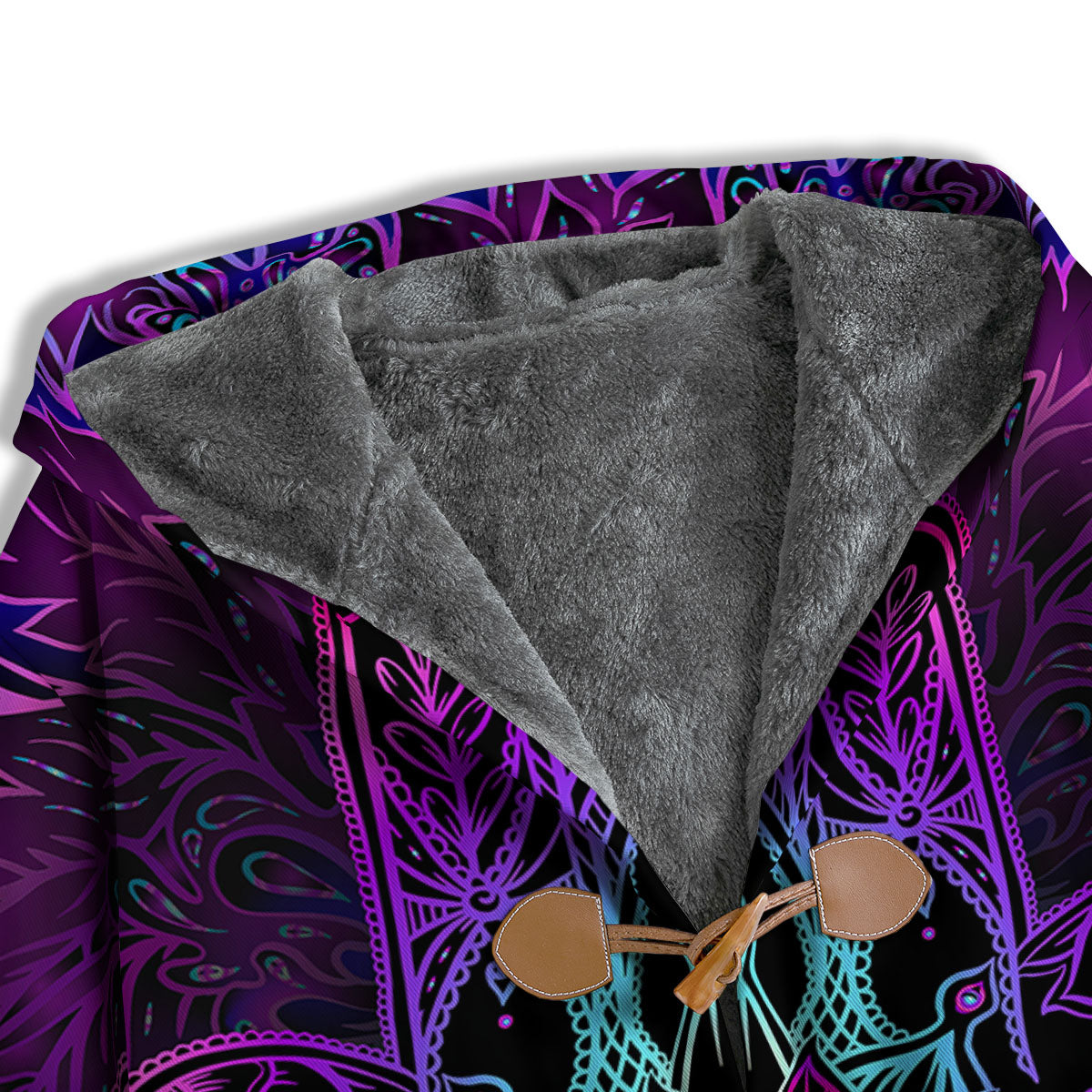 Hamsa Hand Purple Print Men's Windbreaker Jacket-grizzshop