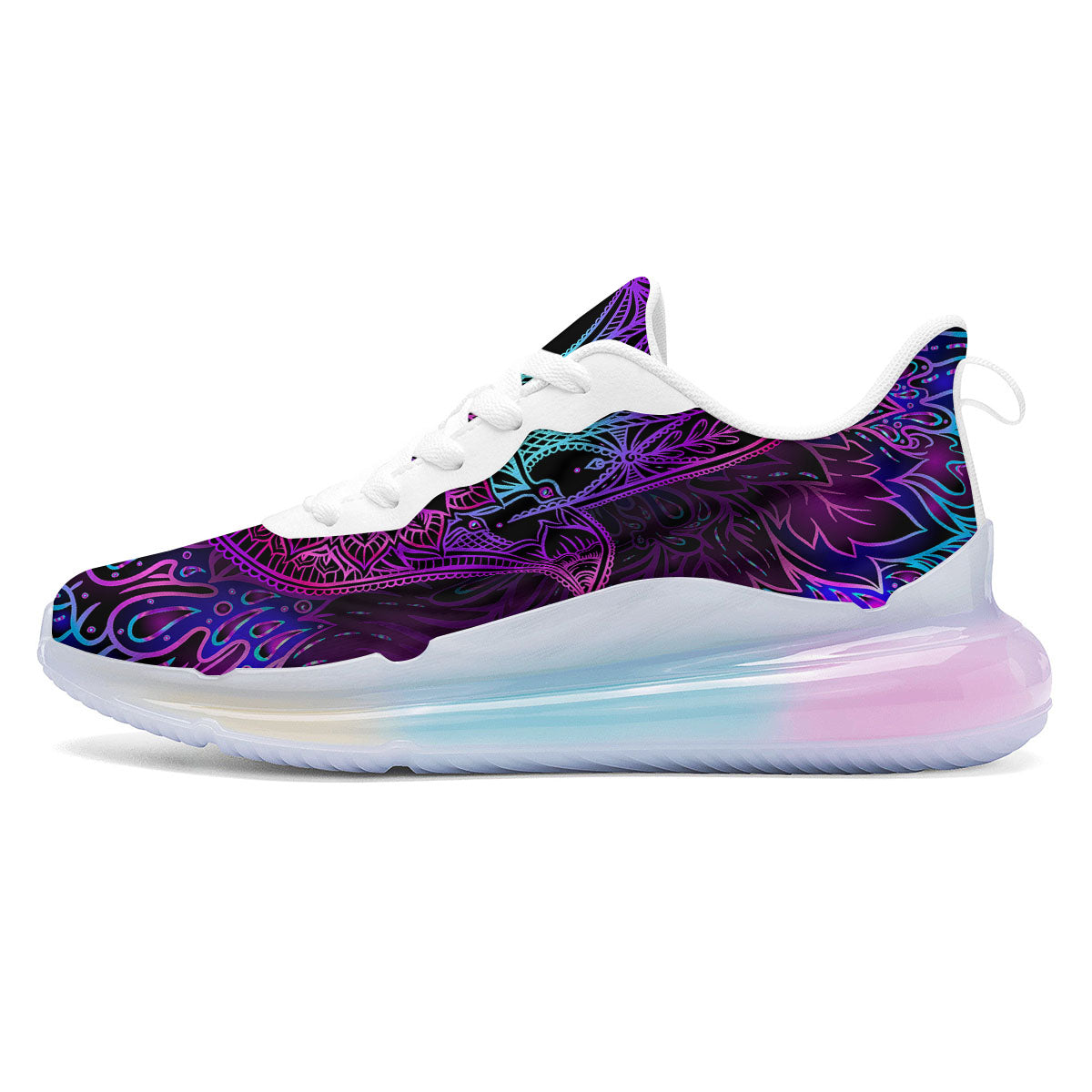 Hamsa Hand Purple Print Running Sneakers-grizzshop