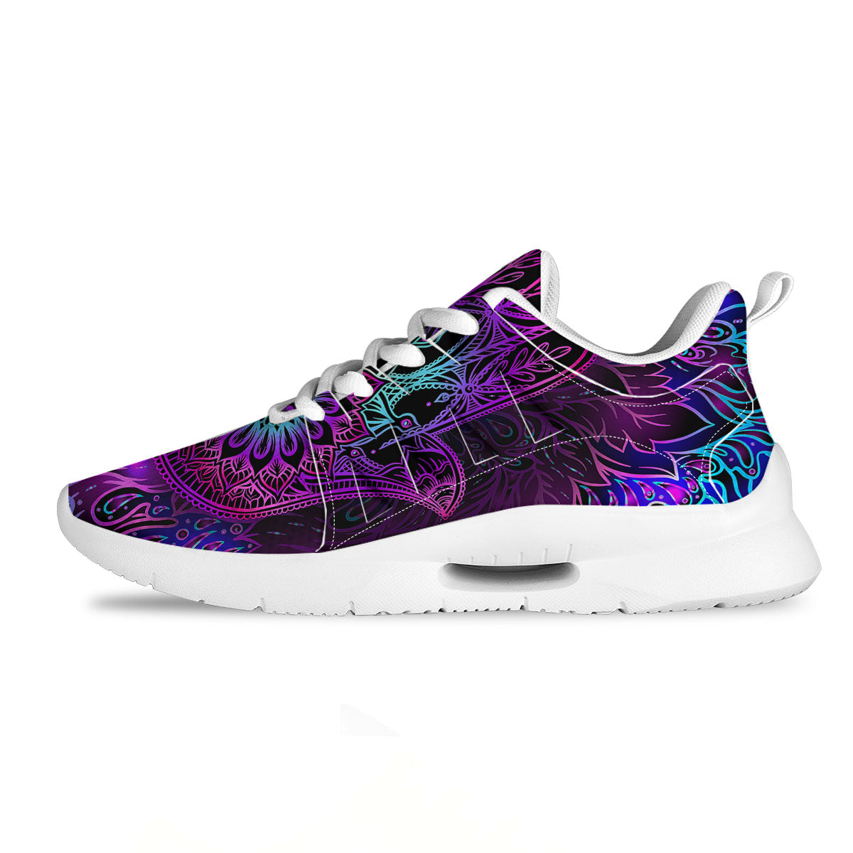 Hamsa Hand Purple Print Tennis Shoes-grizzshop