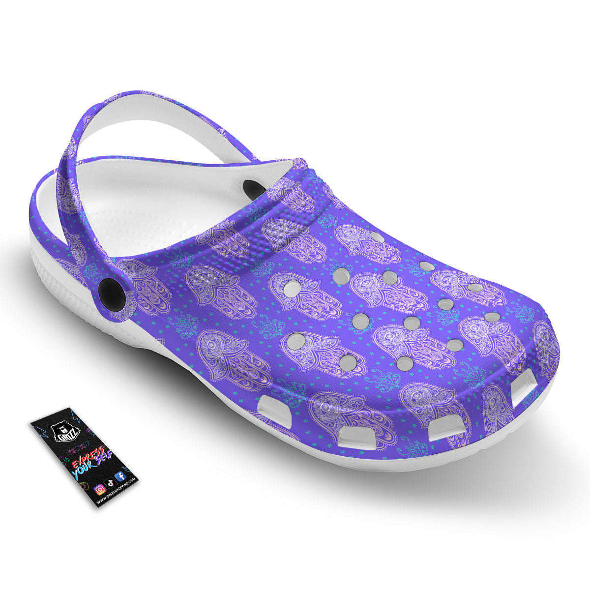Hamsa Indian Print Pattern Clog-grizzshop