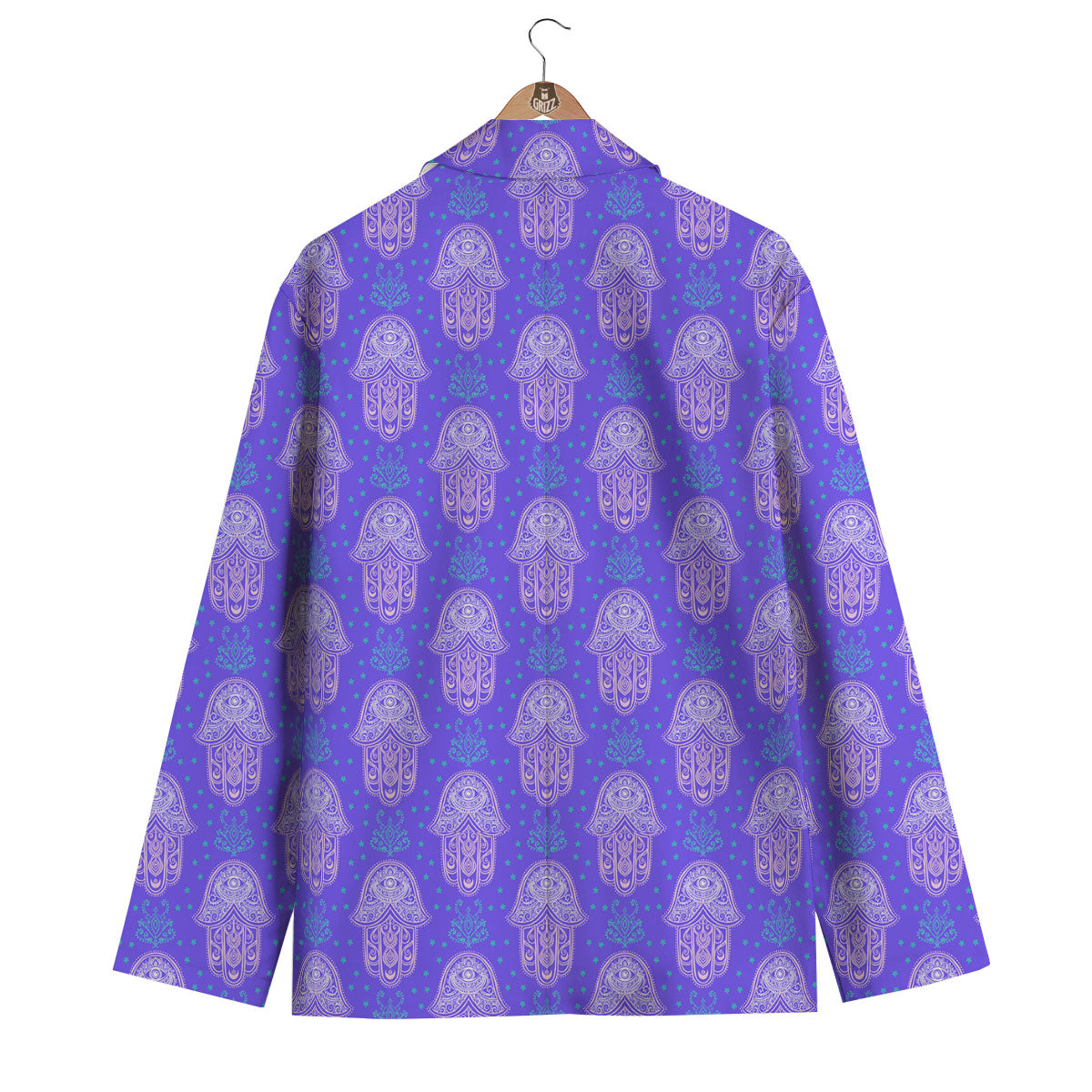 Hamsa Indian Print Pattern Men's Blazer-grizzshop