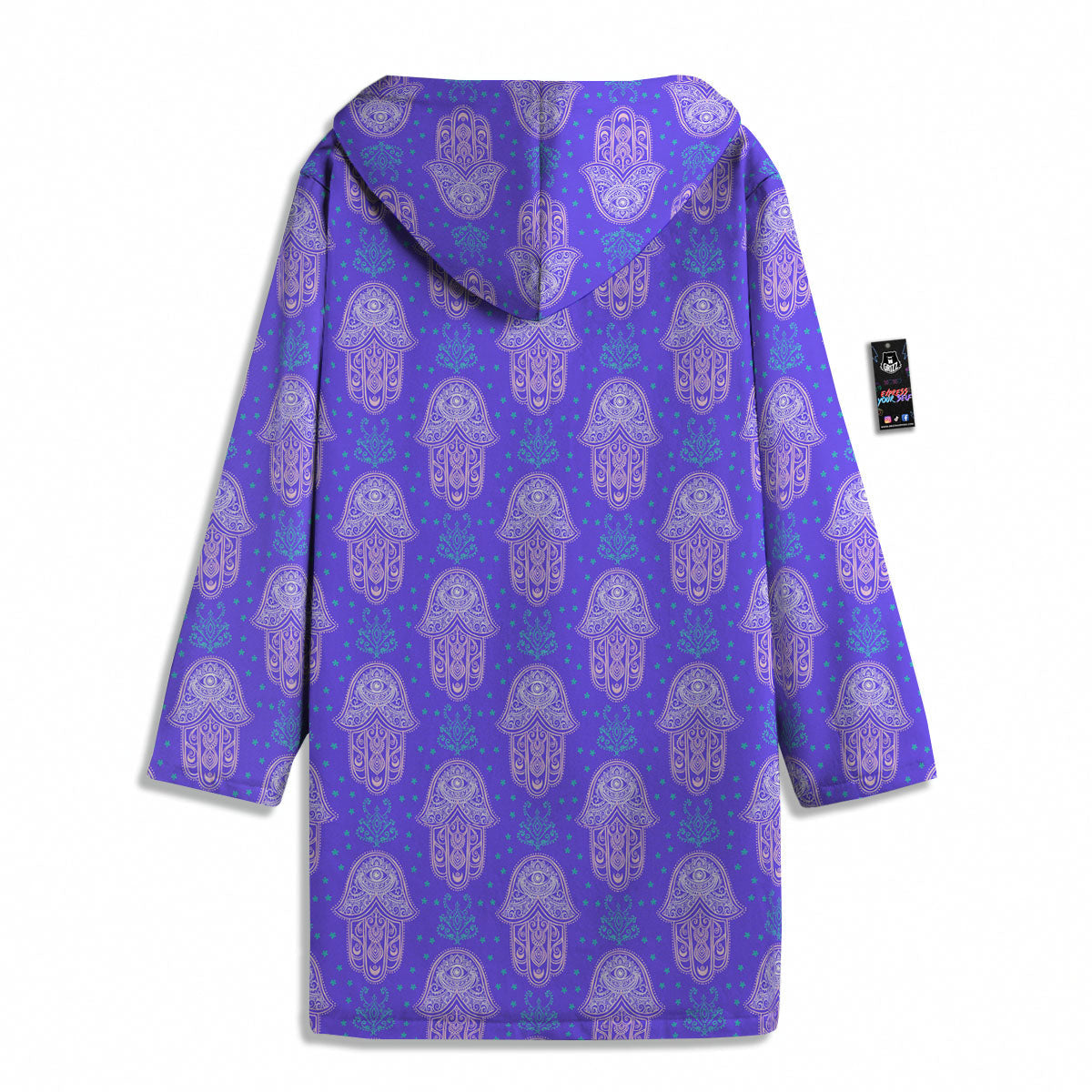 Hamsa Indian Print Pattern Men's Windbreaker Jacket-grizzshop