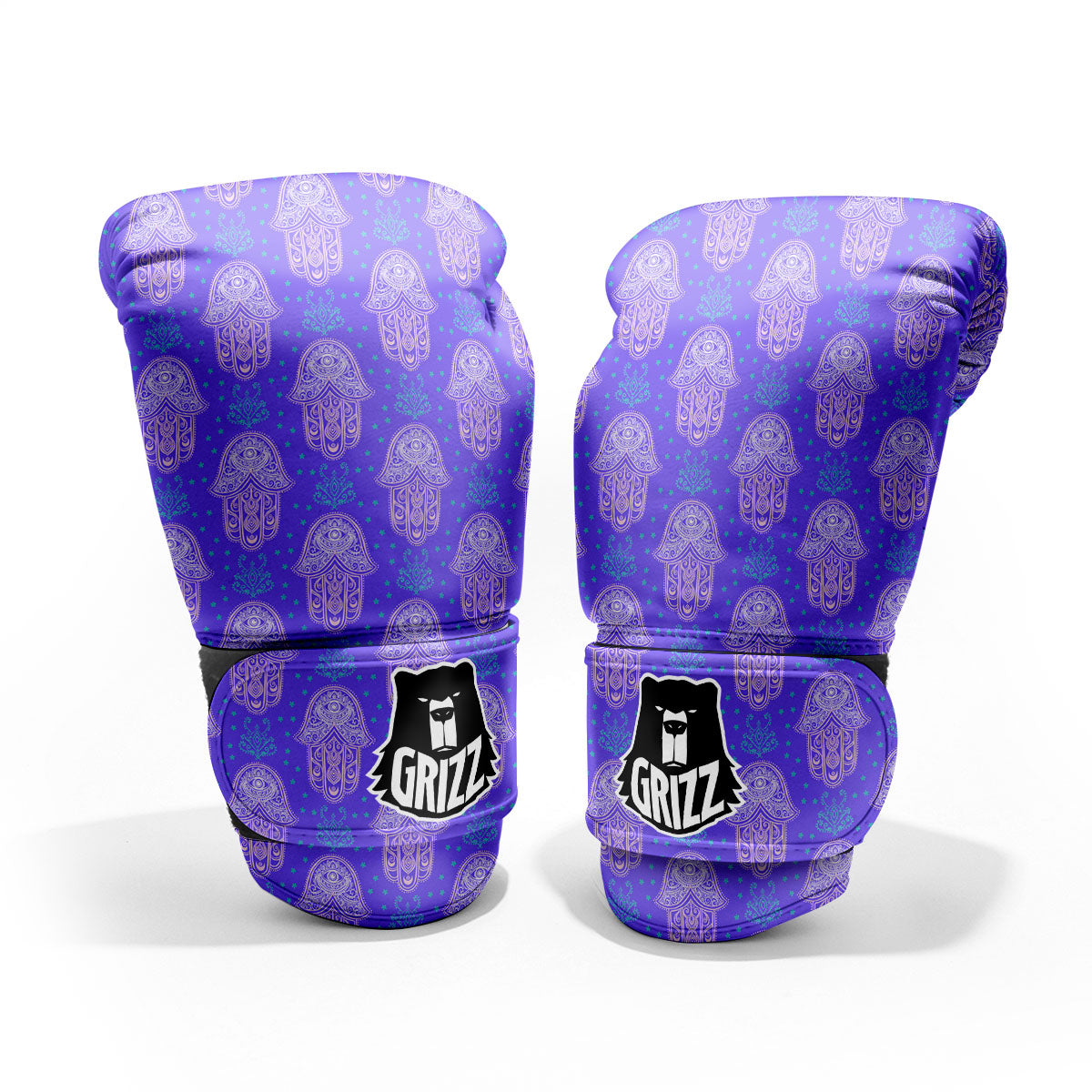 Hamsa Indian Print Pattern Pro Boxing Glove