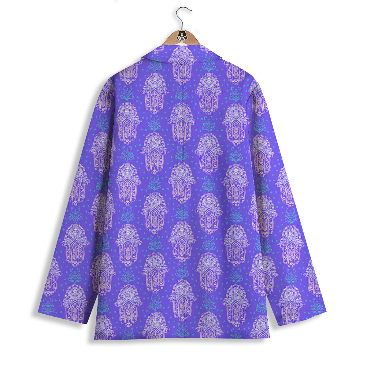 Hamsa Indian Print Pattern Women's Blazer-grizzshop