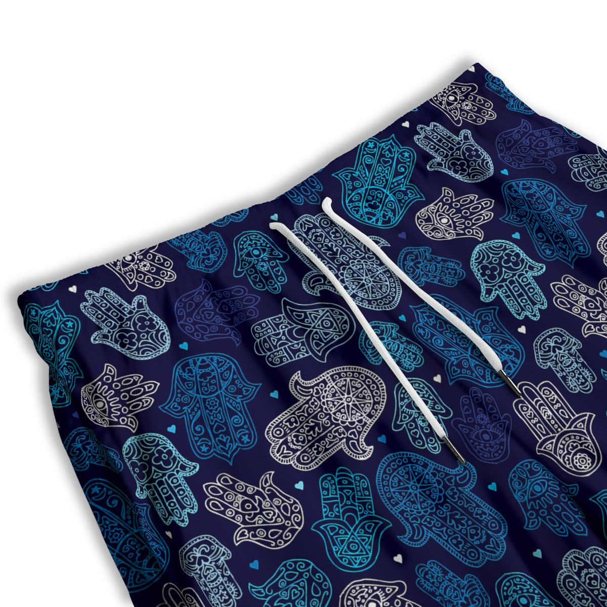 Hamsa Turquoise Print Pattern Men's Athletic Shorts
