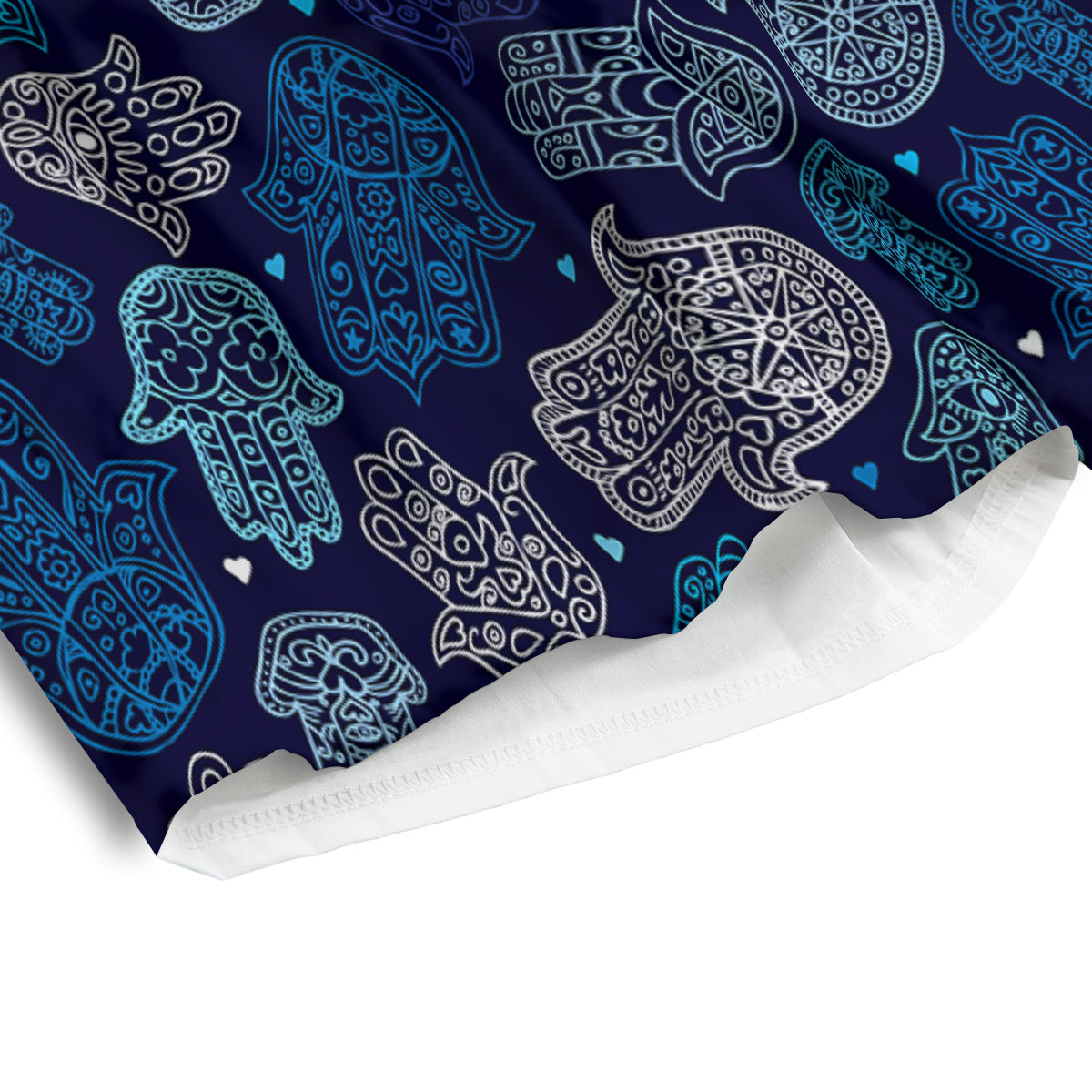 Hamsa Turquoise Print Pattern Men's Athletic Shorts