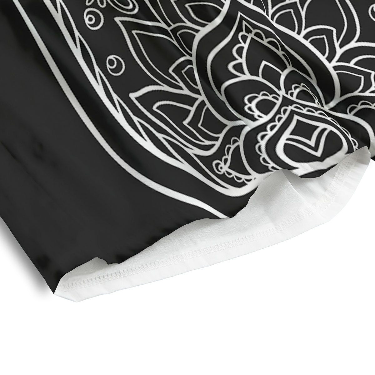 Hamsa White And Black Print Men's Athletic Shorts