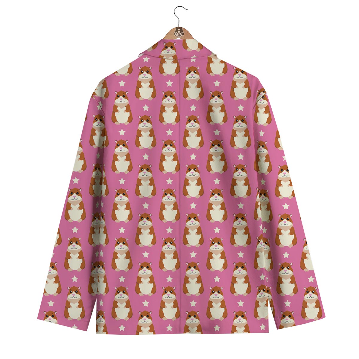 Hamster Print Pattern Men's Blazer-grizzshop