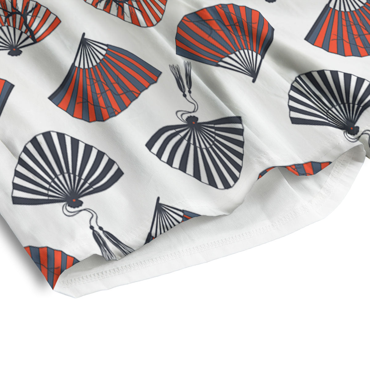 Hand Fan Japanese Print Pattern Men's Athletic Shorts