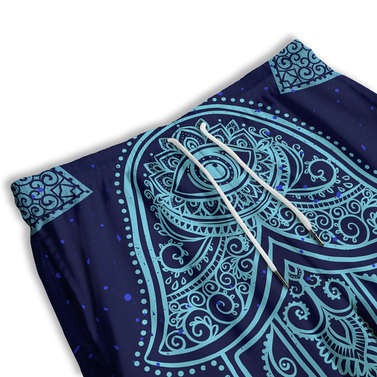 Hand Indian Hamsa Print Men's Athletic Shorts