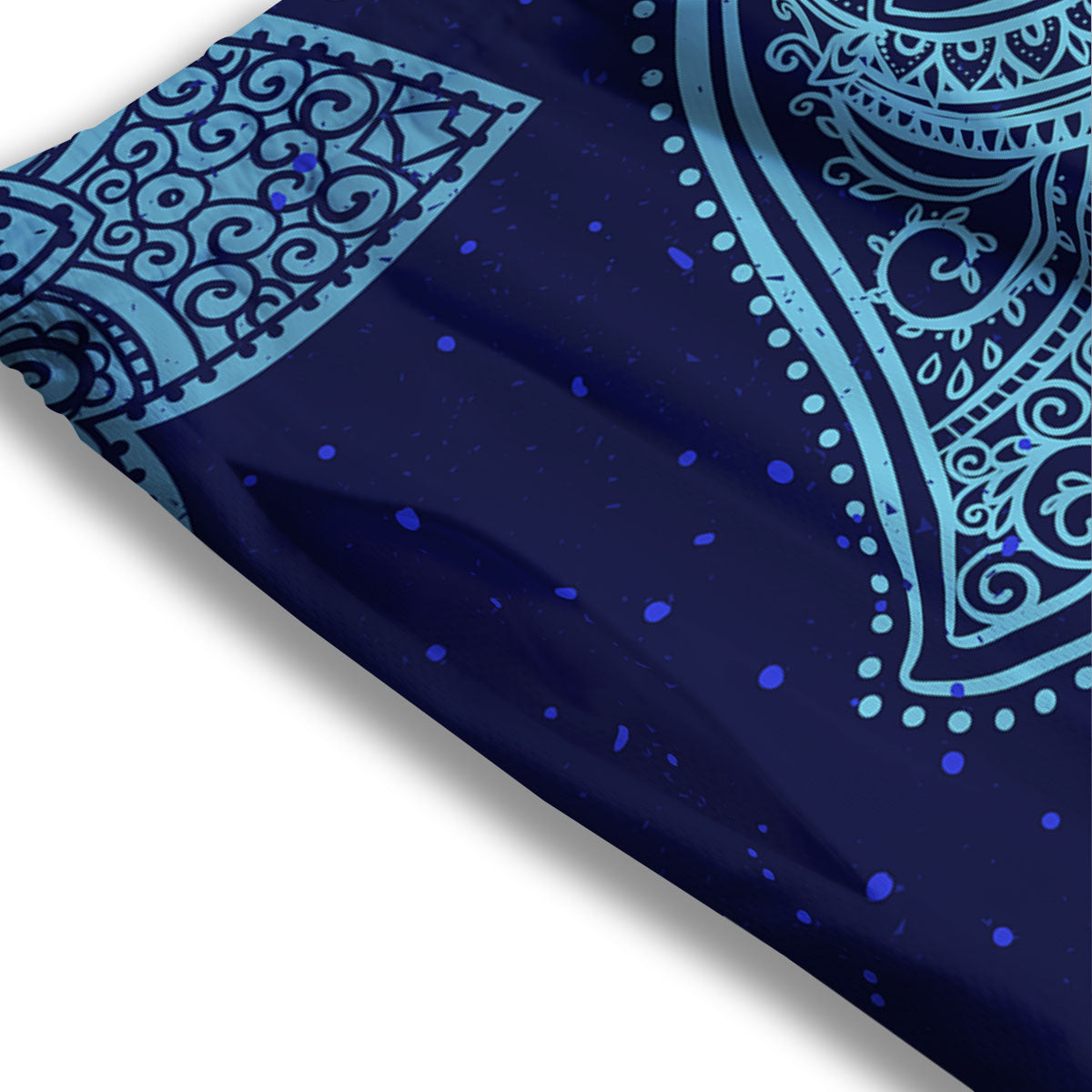 Hand Indian Hamsa Print Mesh Shorts