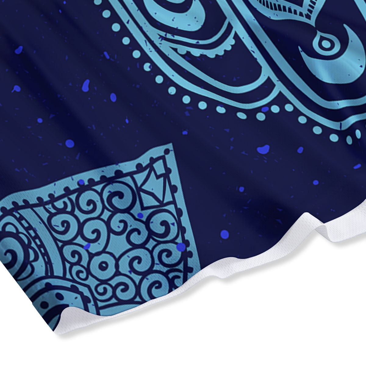 Hand Indian Hamsa Print Mesh Shorts