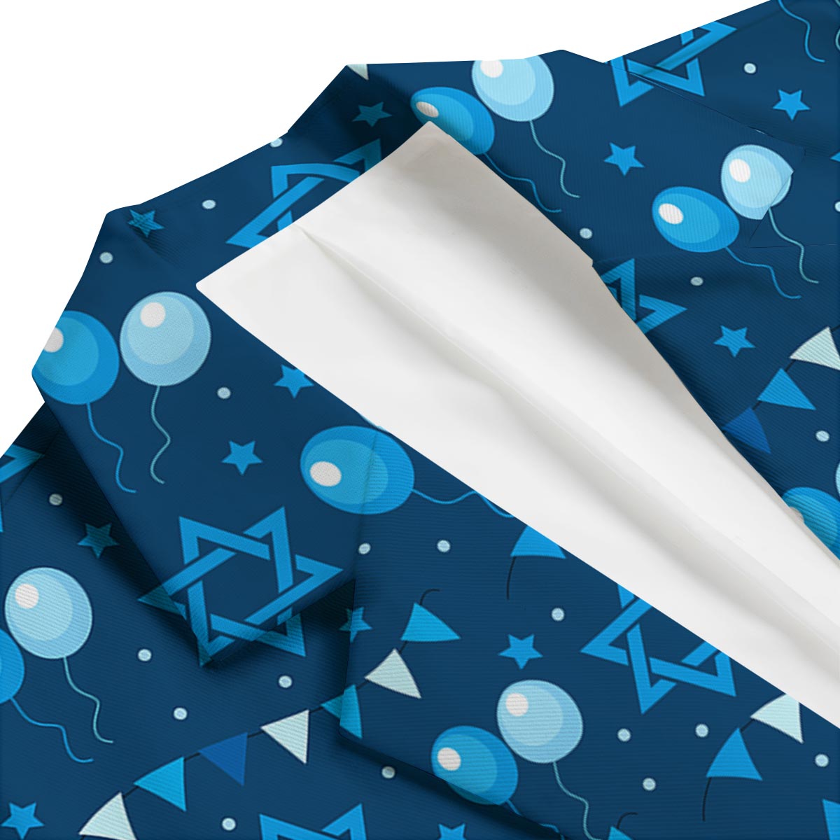 Hanukkah Balloon Print Pattern Men's Blazer-grizzshop