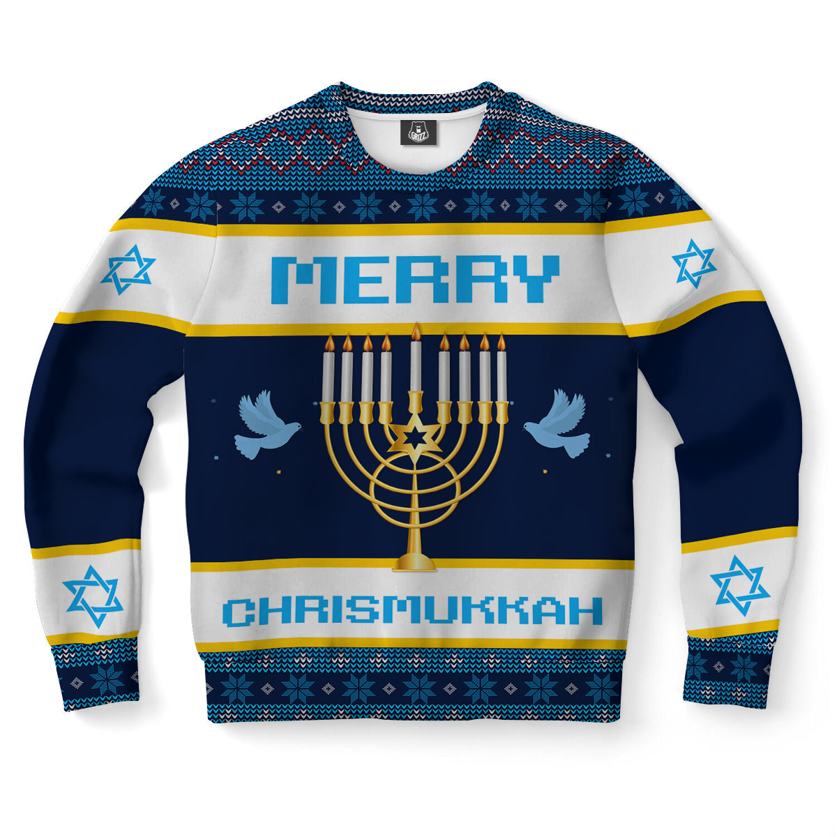 Hanukkah Merry Chrismukkah Ugly Christmas Sweater-grizzshop