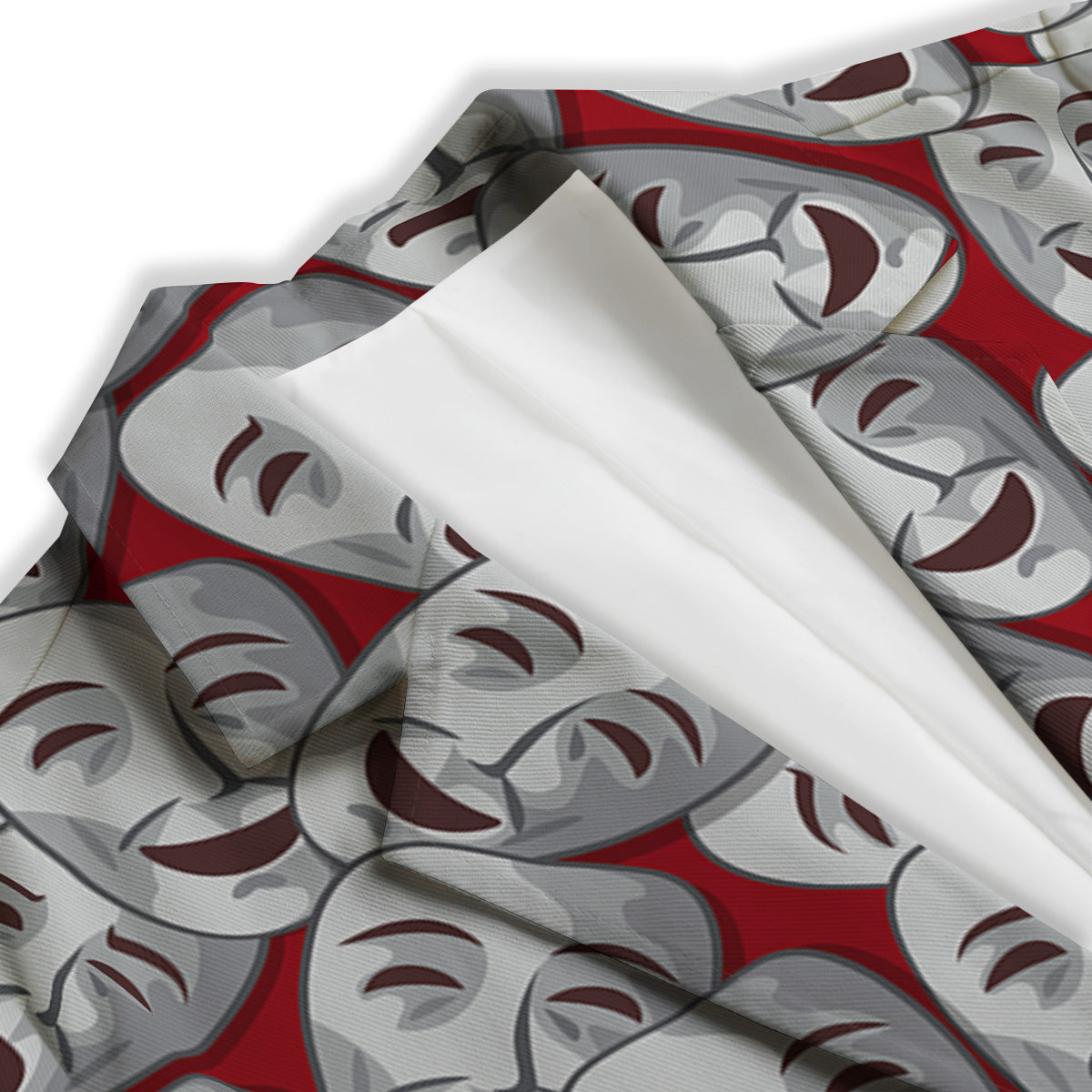 Happy And Sad Theatrical Masks Print Pattern Women's Blazer-grizzshop