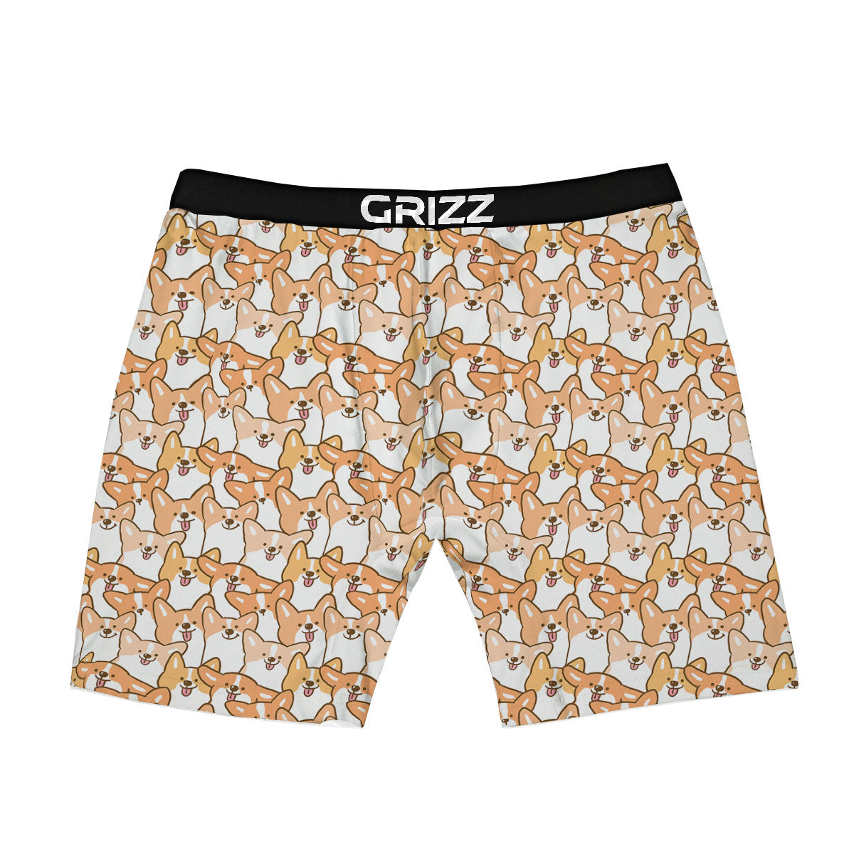 Happy Corgi Print Pattern Boxer Briefs-grizzshop