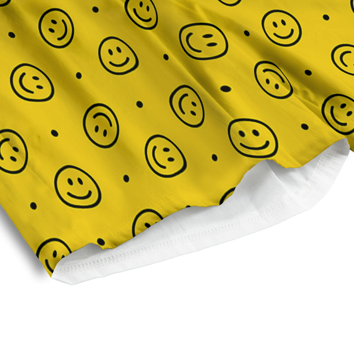 Happy Emoji Print Pattern Men's Athletic Shorts