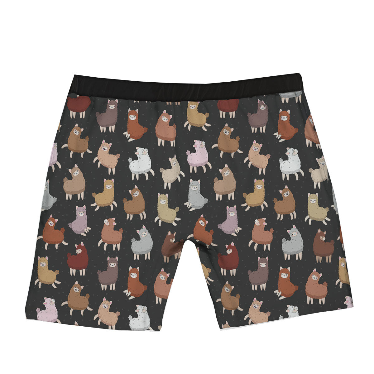 Happy Llama Print Pattern Boxer Briefs-grizzshop