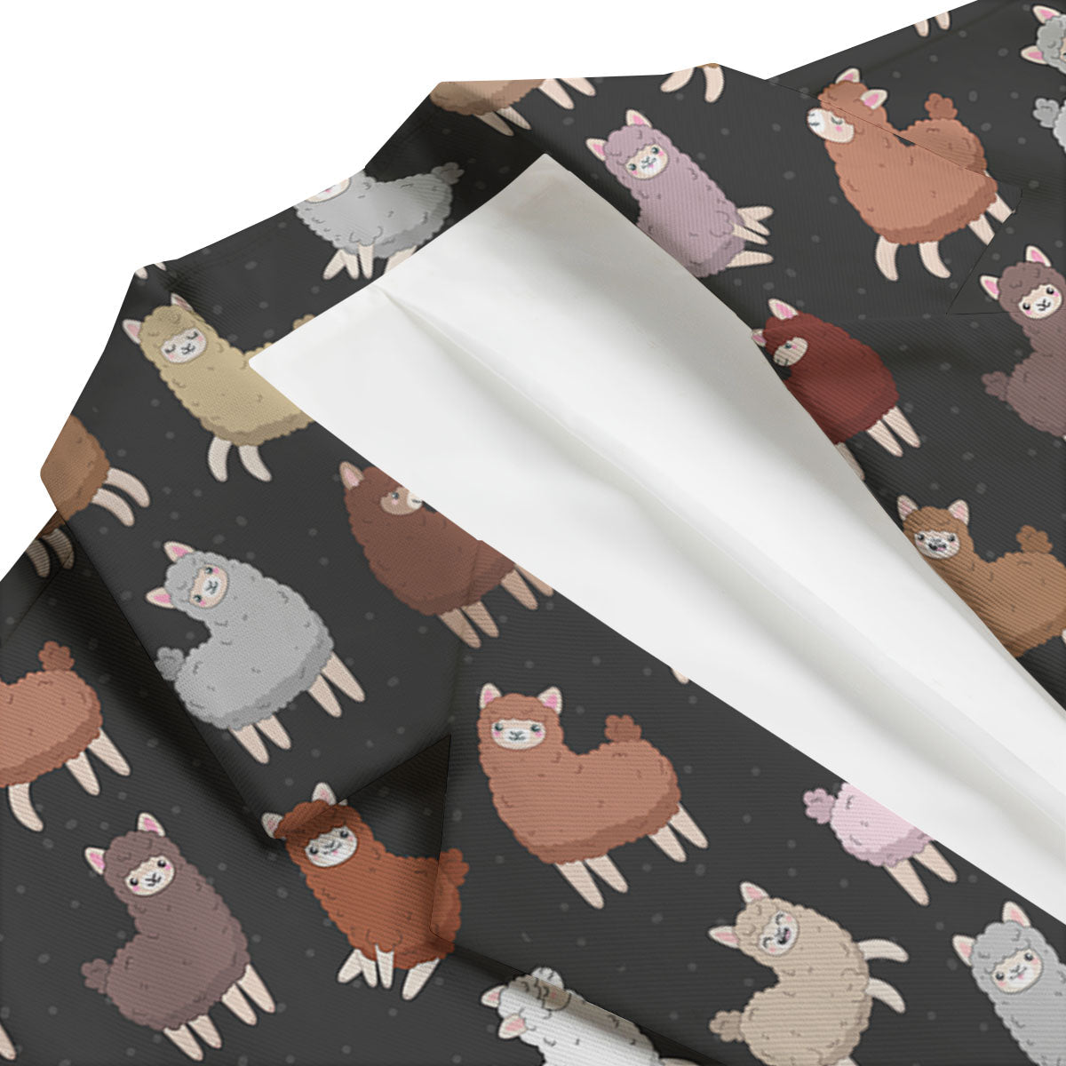 Happy Llama Print Pattern Men's Blazer-grizzshop