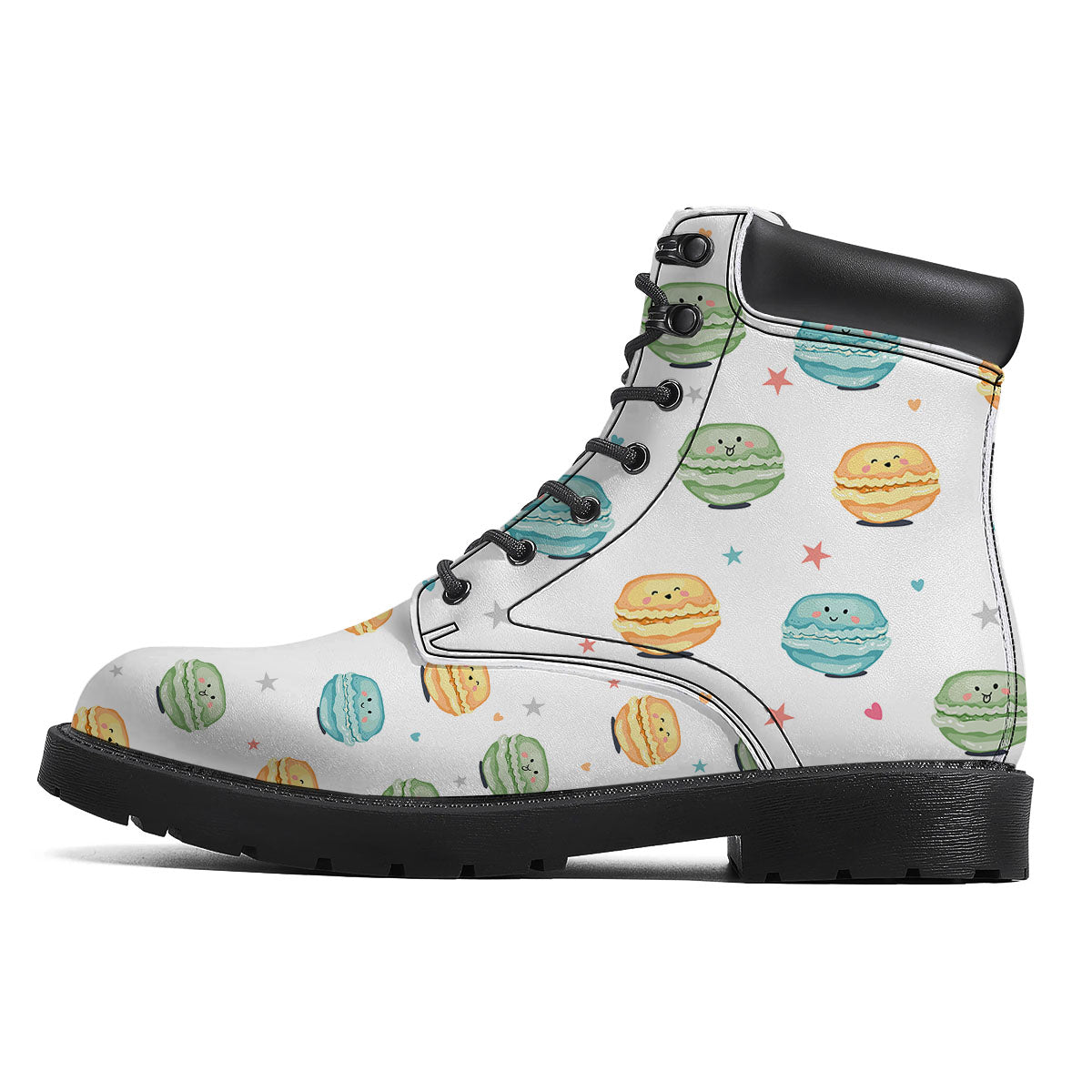 Happy Macarons Print Pattern Boots-grizzshop