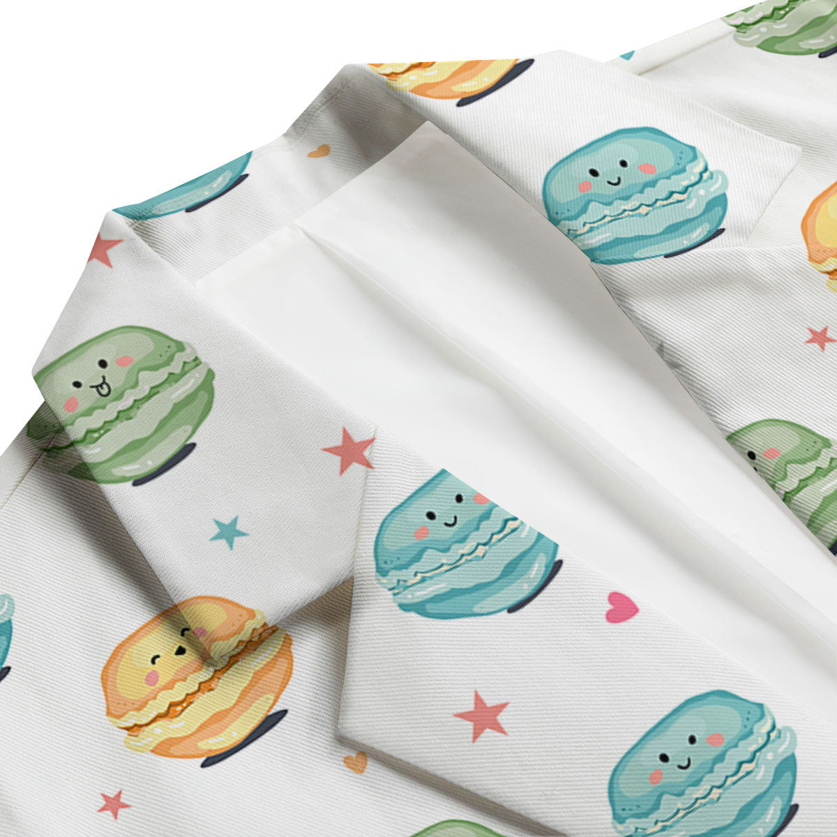 Happy Macarons Print Pattern Men's Blazer-grizzshop