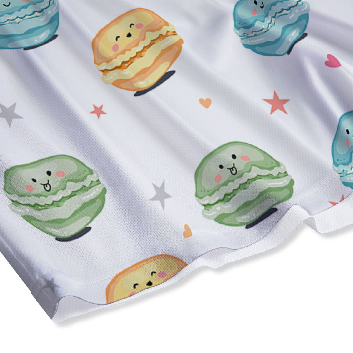 Happy Macarons Print Pattern Mesh Shorts-grizzshop