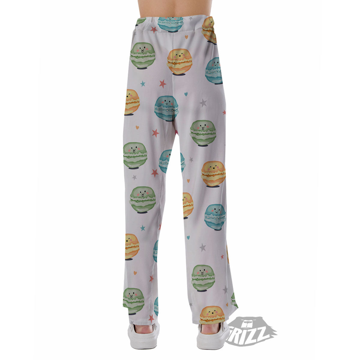 Happy Macarons Print Pattern Pajama Pants-grizzshop