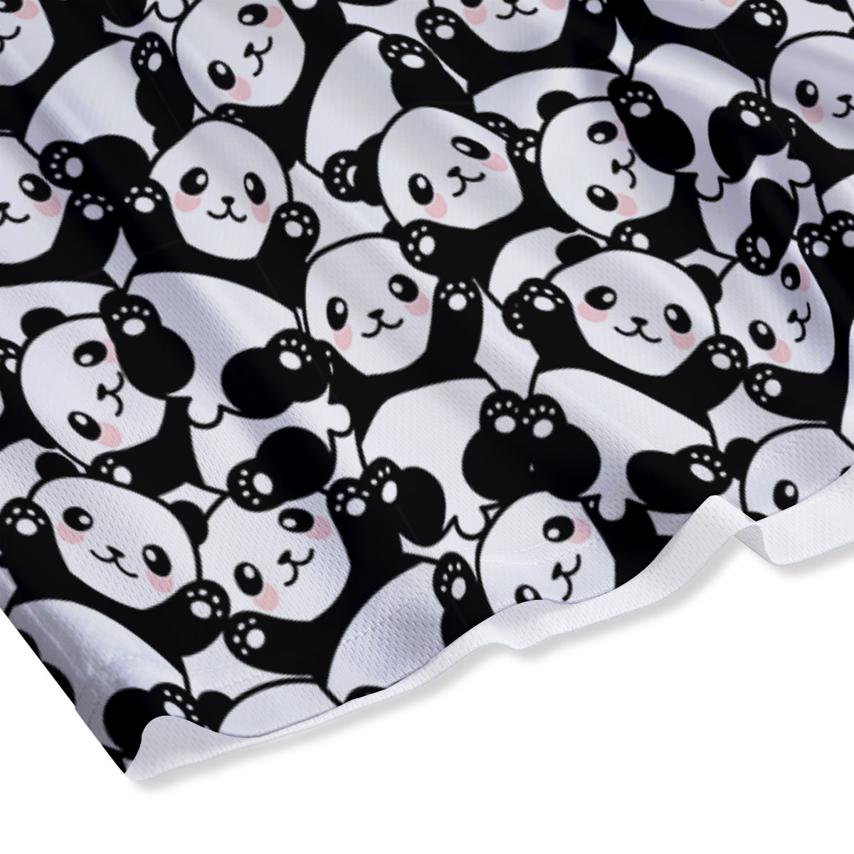 Happy Panda Cute Print Pattern Mesh Shorts-grizzshop