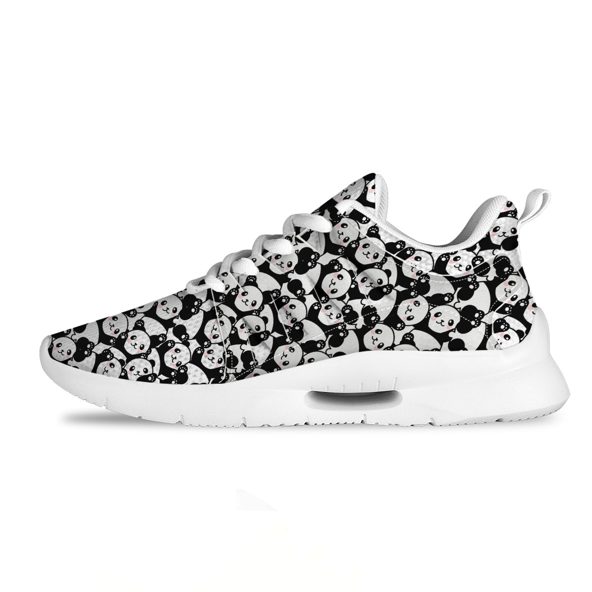 Happy Panda Cute Print Pattern Tennis Shoes-grizzshop