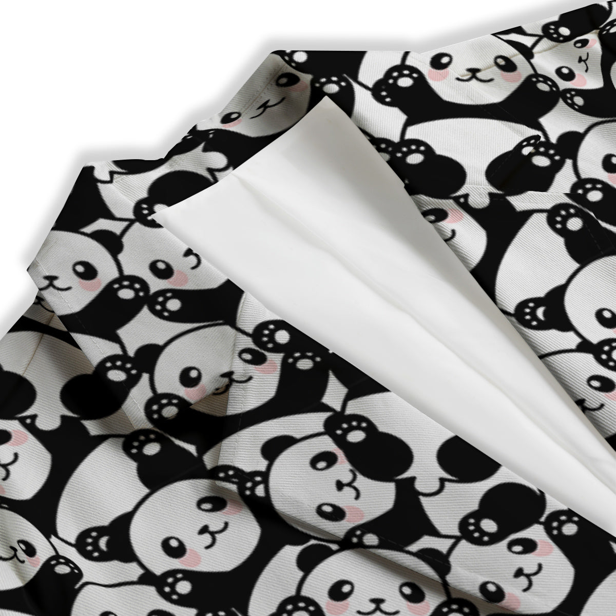 Happy Panda Cute Print Pattern Women's Blazer-grizzshop