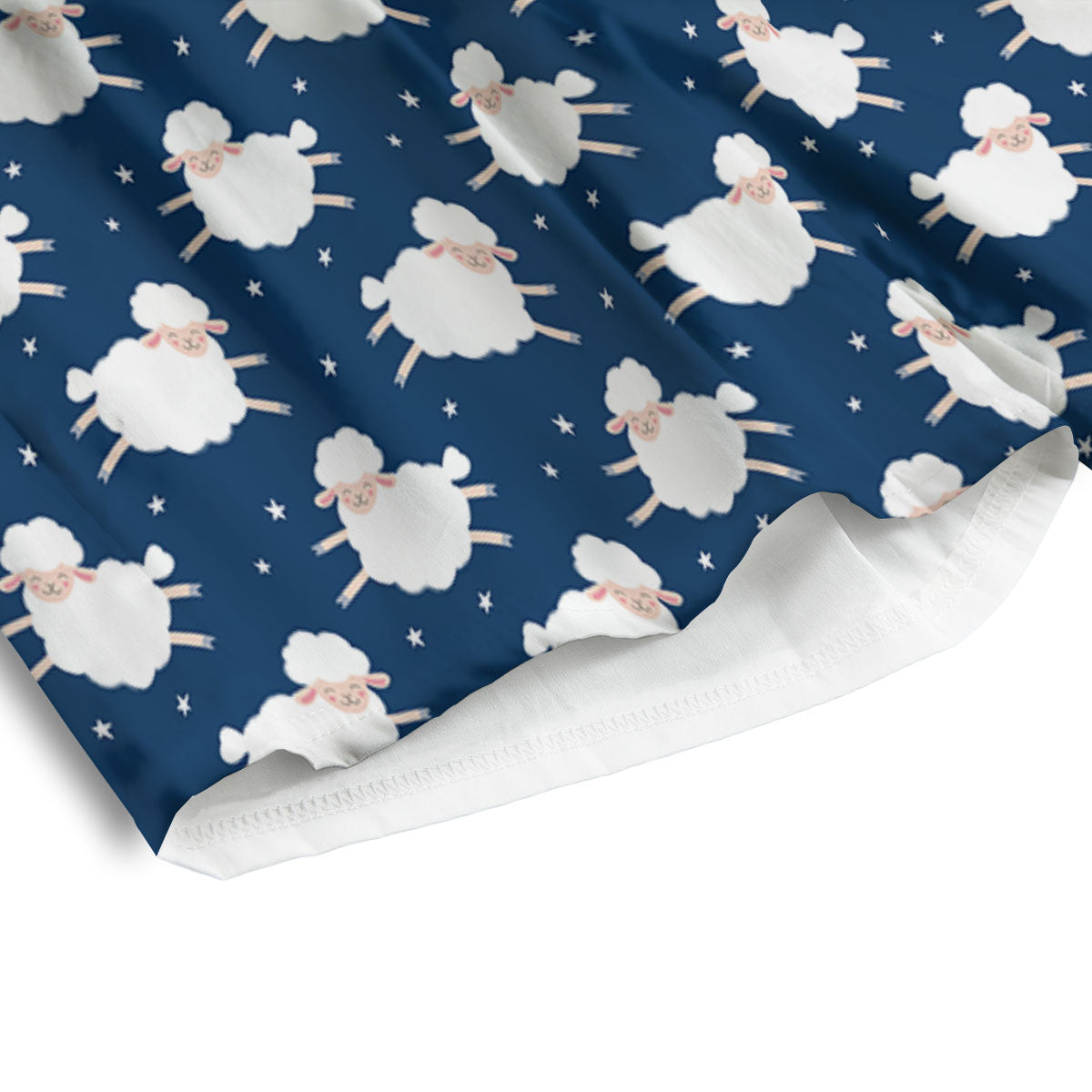 Happy Sheep Print Pattern Men's Athletic Shorts