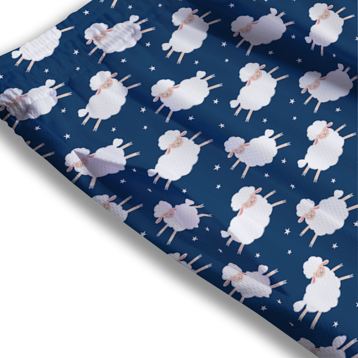 Happy Sheep Print Pattern Mesh Shorts-grizzshop