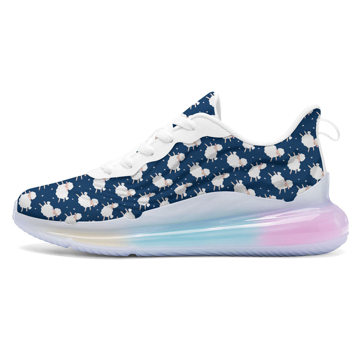 Happy Sheep Print Pattern Running Sneakers-grizzshop
