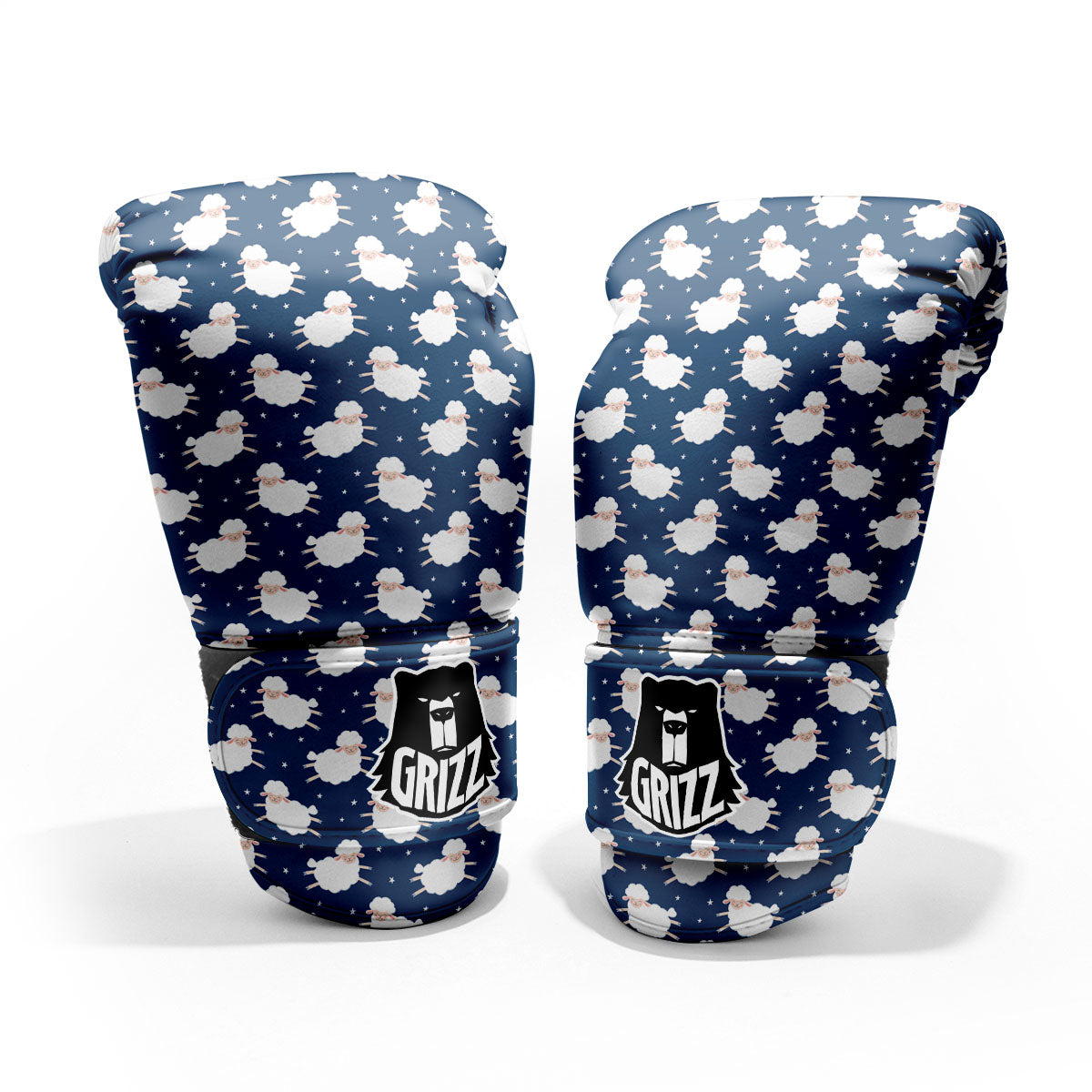 Happy Sheep Print Pattern Pro Boxing Glove